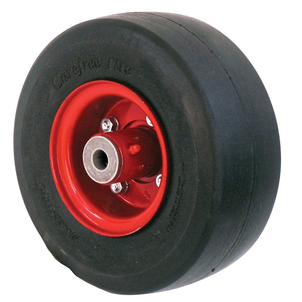 CASTER-SMOOTH, 9X3.5X4, SOLID-RED 9" x9" x4"